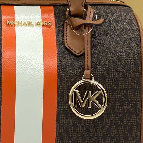 MICHAEL KORS BEDFORD SMALL DUFFLE SATCHEL TNGRINE - Picture 15 of 16